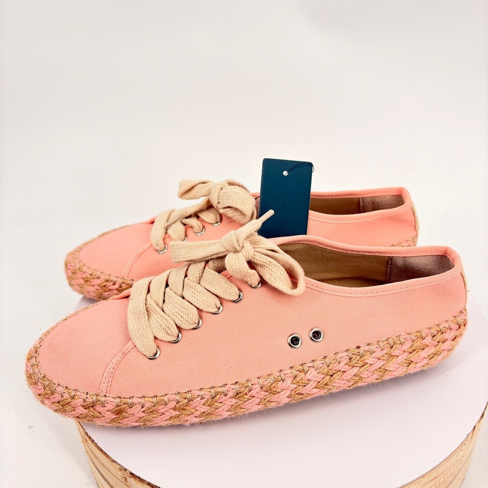 EMU‎ Australia Coral Canvas Espadrille Lace Up Sneakers Women Size 9